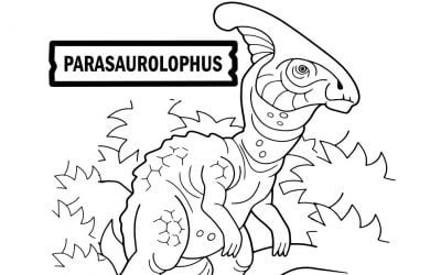 Ausmalbilder: Parasaurolophus