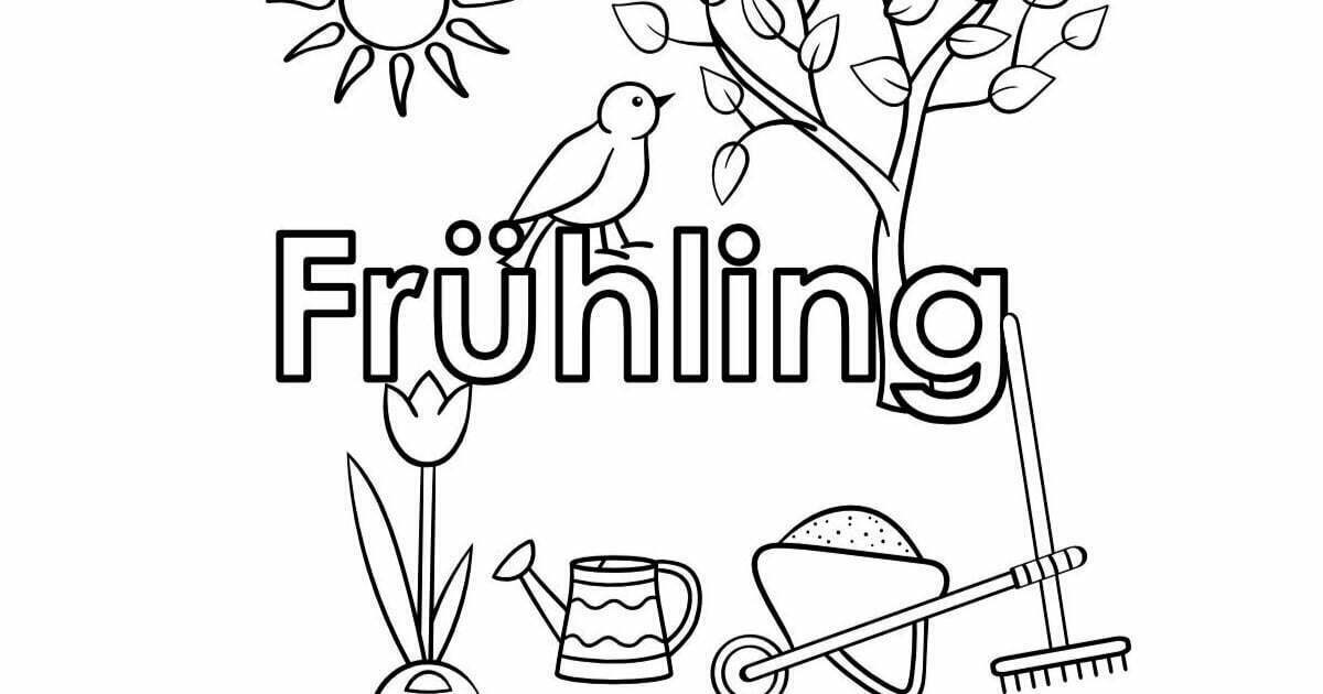 Kostenlose Ausmalbilder: Frühling online und zum ausdrucken für Kinder,