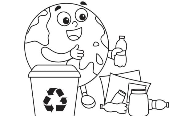 Ausmalbilder: Mülltrennung