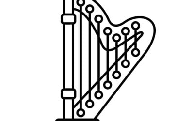 Ausmalbilder: Harfe