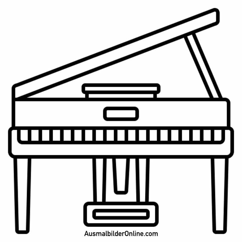 Ausmalbilder: Klavier