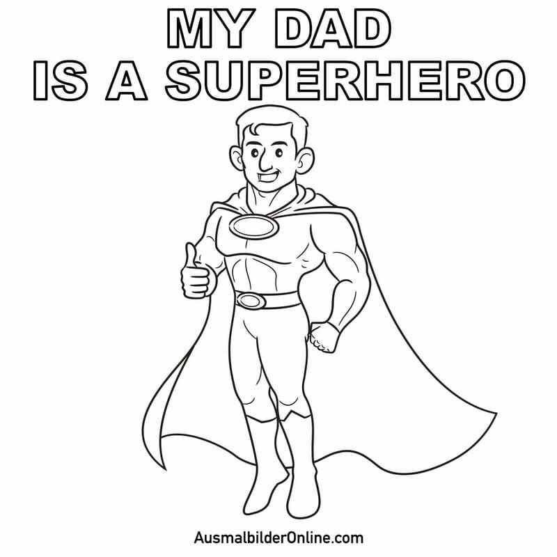 Ausmalbilder: Superhelden-Vater