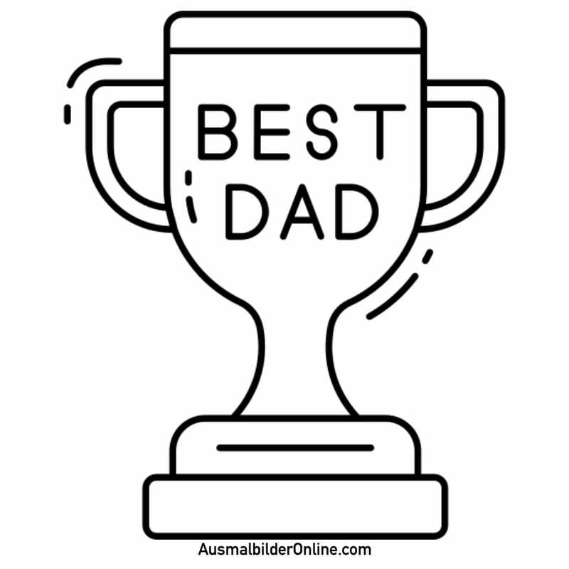 Ausmalbilder: Bester Papa Cup