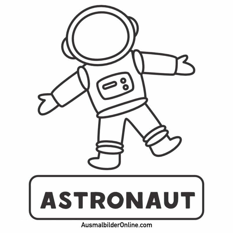 Ausmalbilder: Astronaut