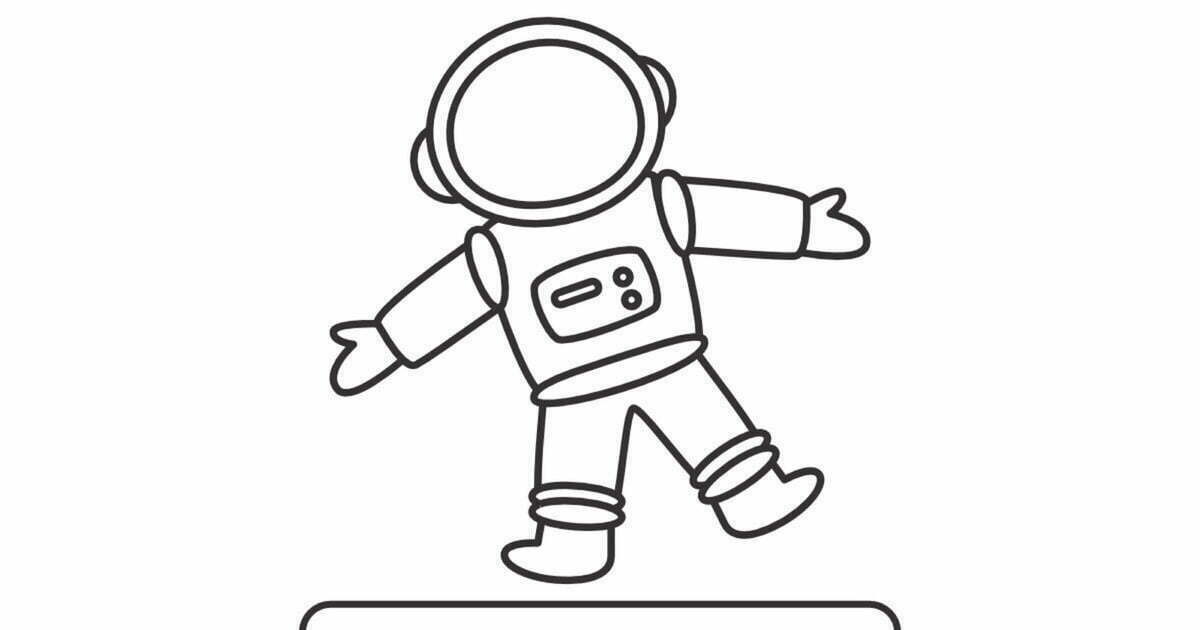 Kostenlose Ausmalbilder: Astronaut online und zum ausdrucken für Kinder,