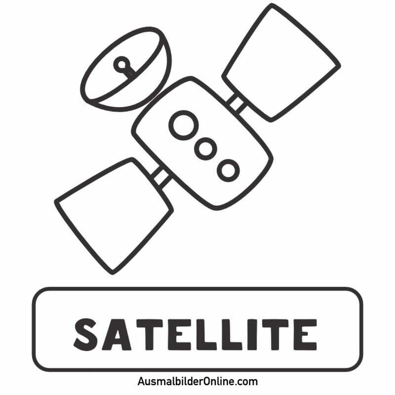 Ausmalbilder: Satelliten