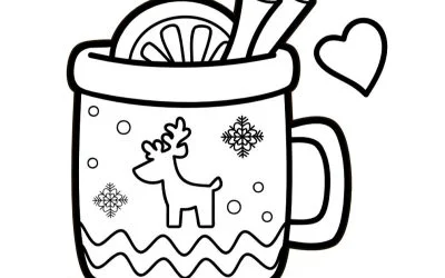 Ausmalbilder: Heiße Schokolade
