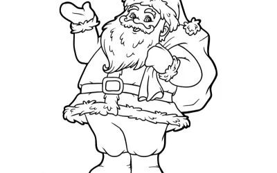 Ausmalbilder: Weihnachtsmann