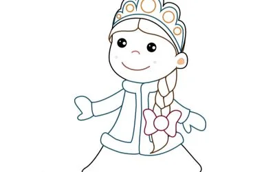 Ausmalbilder: Winterdame