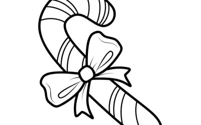 Ausmalbilder: Weihnachtszuckerstange