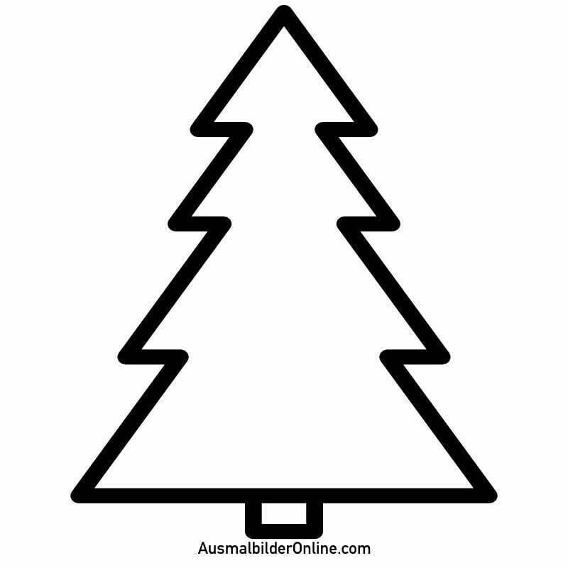 Ausmalbilder: Weihnachtsbaum-Vorlage