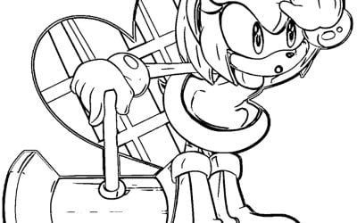 Amy Rose mit Herz druckbare PDF-Vorlage