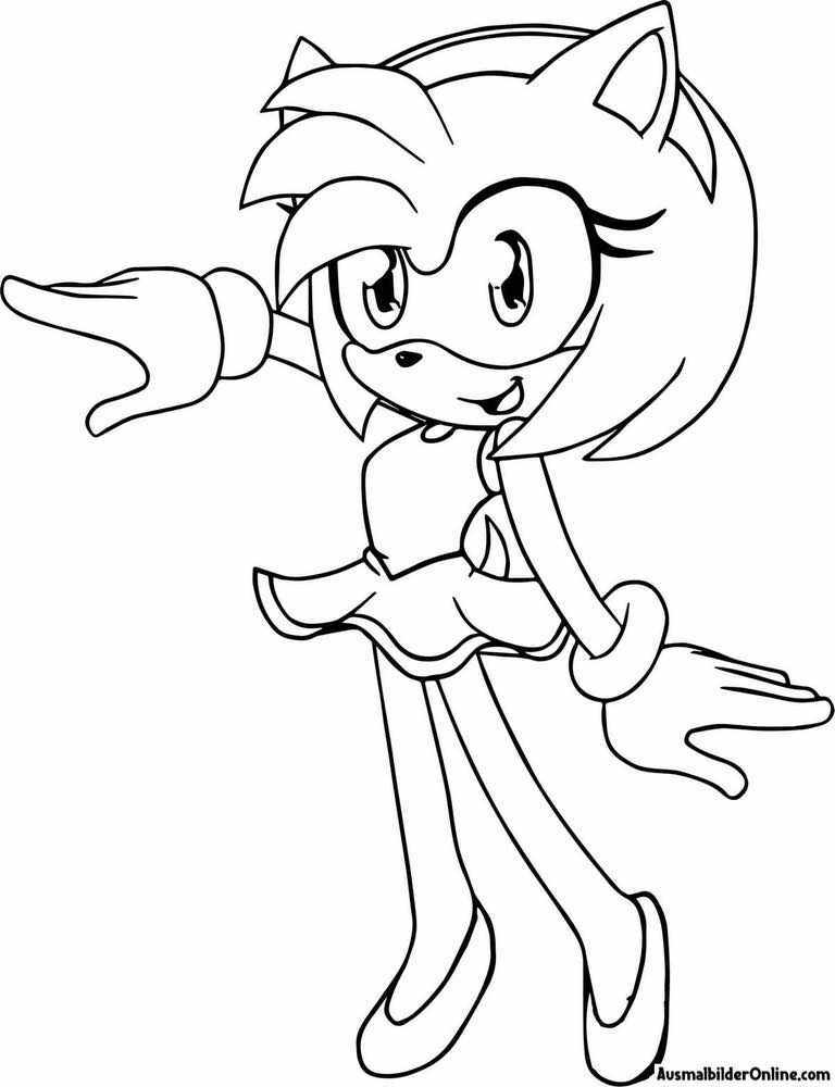 Amy Rose tanzende Ballerina zum Ausmalen