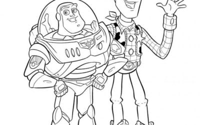 Buzz Lightyear-Vorlage aus dem Toy Story-Malbuch für Kinder