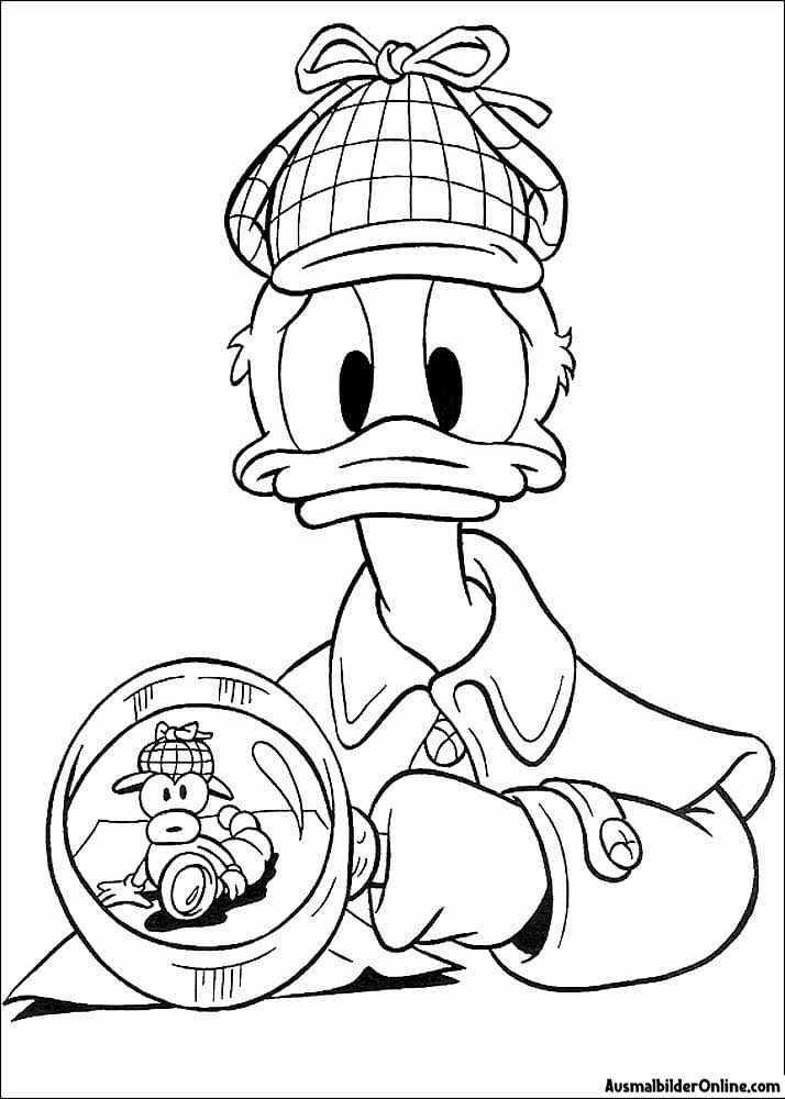 Donald Duck Detektiv Malbuch für Erwachsene