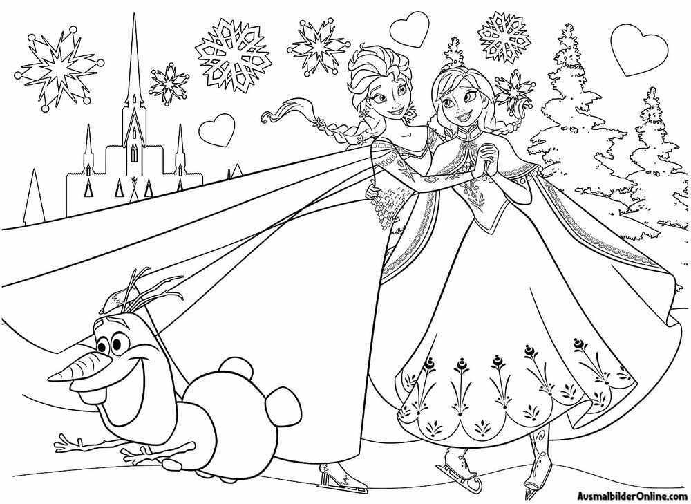 Elsa Anna und Olaf Malvorlagen für ältere Kinder