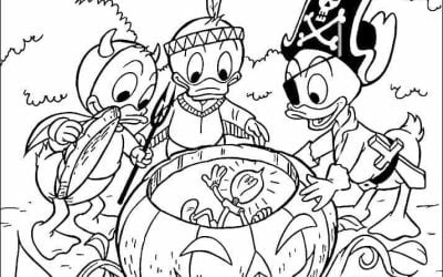 Halloween Ducktales Malbuch für die Kleinen