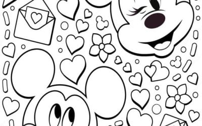 Riesige Ausmalbilder mit Mickey und Minnie Mouse