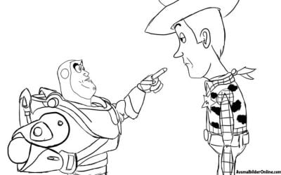 Woody und Buzz Lightyear Malbuch für Erwachsene