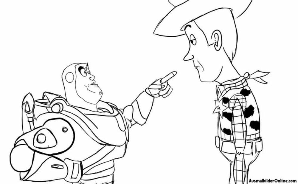 Woody und Buzz Lightyear Malbuch für Erwachsene