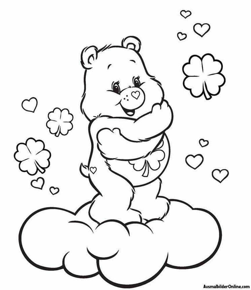Süßes Care Bear Malbuch zum Ausdrucken