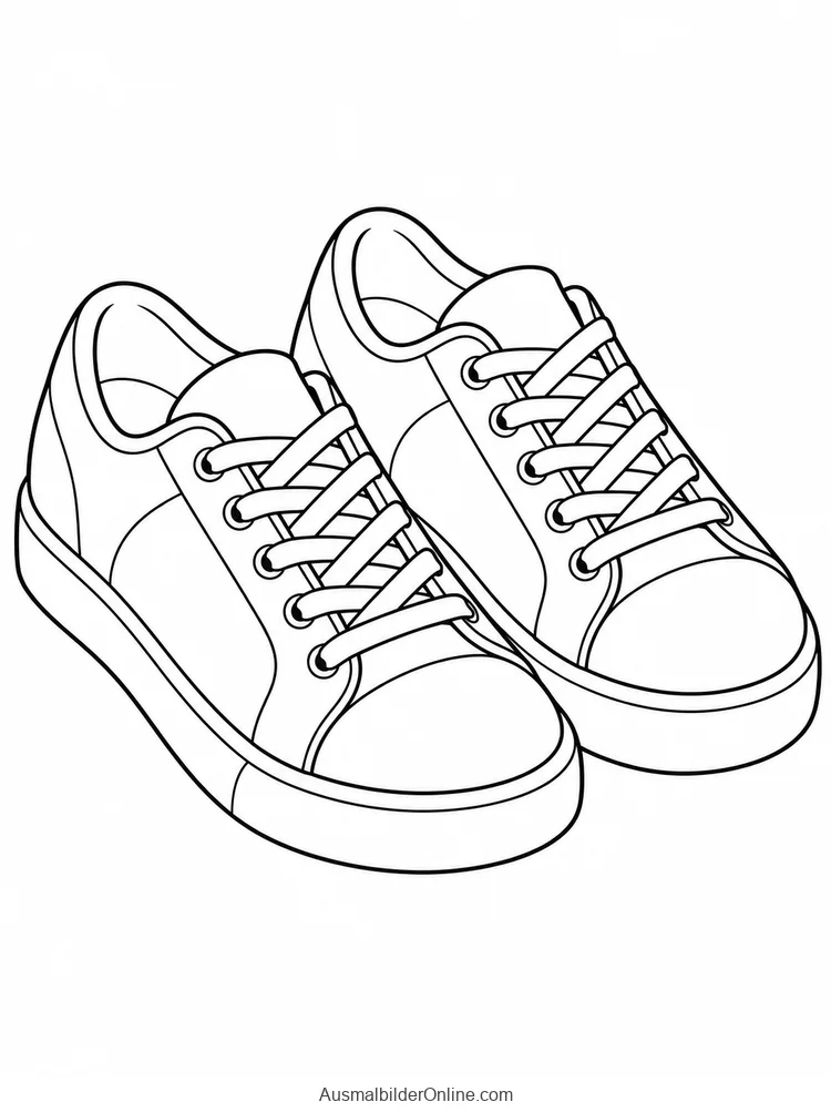 Zwei niedrige Turnschuhe mit Schnürsenkeln und breiten Sohlen