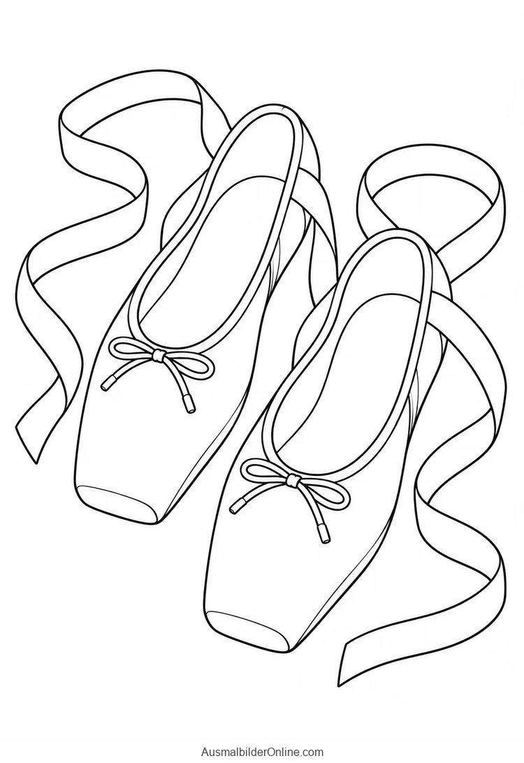 Ballett-Spitzenschuhe mit flachen Zehenplattformen und breiten Bändern