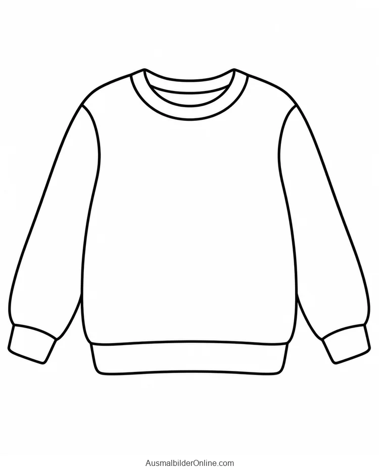 Ein Pullover mit Rundhalsausschnitt und Bündchen