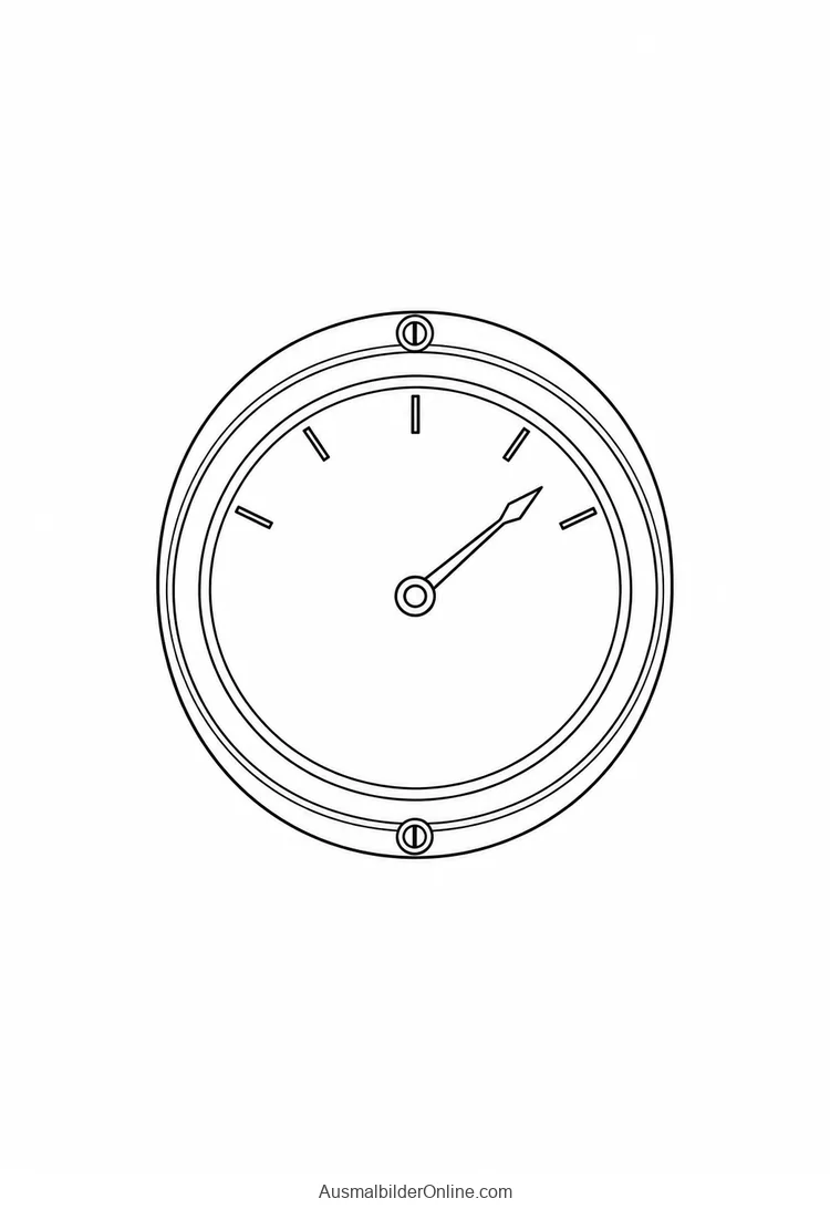 Rundes Barometer mit einem Zeiger und einer Skala ohne Zahlen