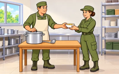 Soldaten ausmalen: Versorgung und gemeinsame Aufgaben