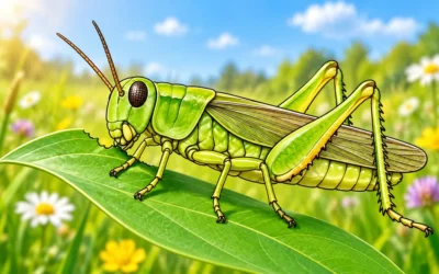 Grashüpfer ausmalen: Fressen, Springen und Fliegen