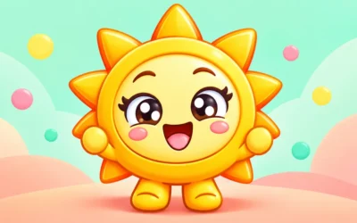 MojiPops ausmalen: Sonne, Kaktus und Fantasiefiguren