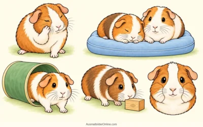 Meerschweinchen-Ausmalbilder: Ruhe, Pflege und Neugier