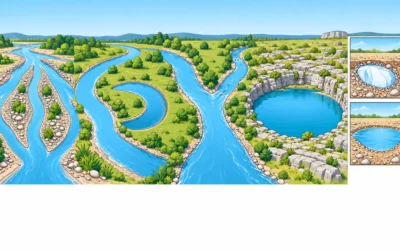 Flüsse und Seen: Flussarme, Altarm und Zusammenfluss