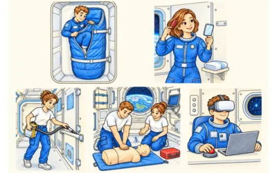 Astronauten-Ausmalbilder: Alltag und Übungen in der Raumstation