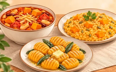 Kürbisgerichte ausmalen: Chili, Risotto und Gnocchi