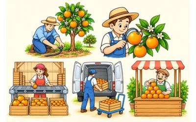Orangen-Ausmalbilder: Pflege, Transport und Markt