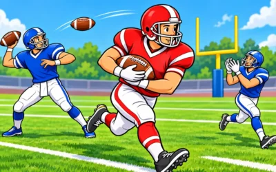 American Football ausmalen: Snap, Pass und Lauf