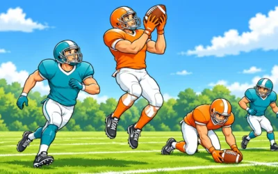 American Football ausmalen: Fangen, Tackling und Ballgewinn