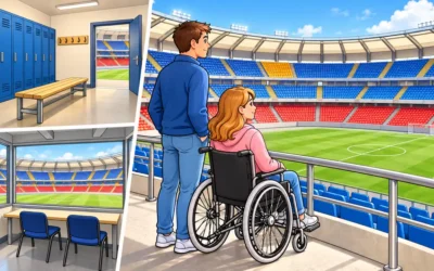 Fußballstadion ausmalen: Kabinen, Logen und Zuschauer