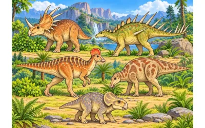 Dinosaurier-Ausmalbilder: Styracosaurus, Kentrosaurus und mehr