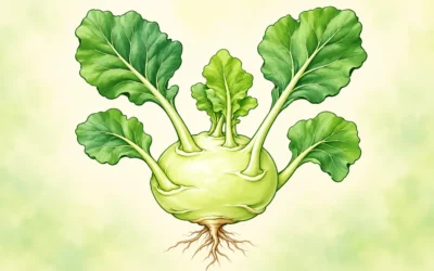 Gemüse-Ausmalbilder: Kohlrabi, Aubergine und Spargel